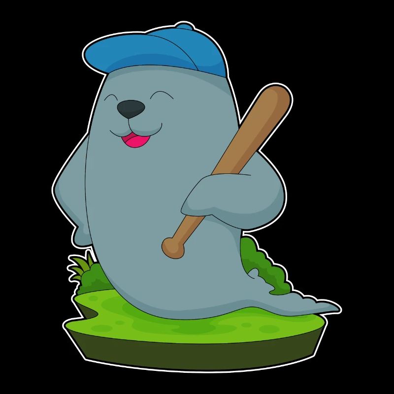 Seal Joueur de Baseball Baseball