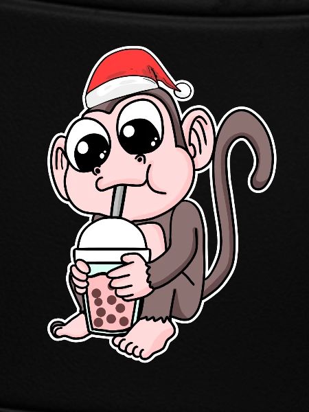 Affe Weihnachten Bubble Tea