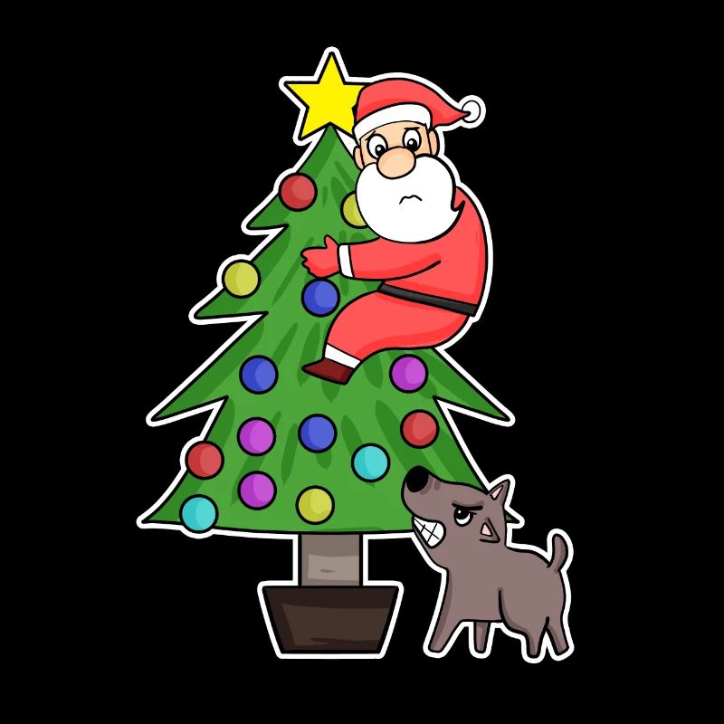 Weihnachtsmann auf dem Weihnachtsbaum