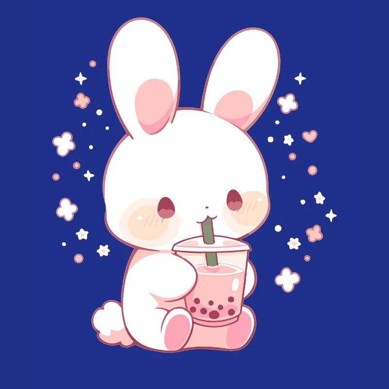 Kawaii Bunny boit Boba Bubble Tea Chibi