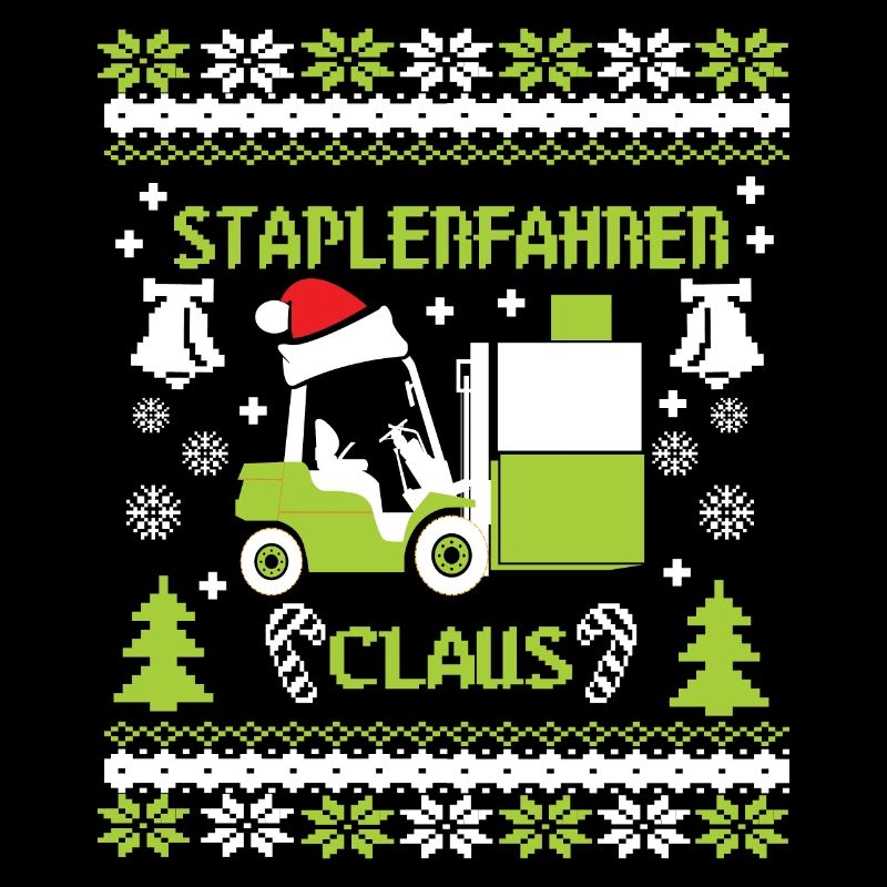 Weihnachten - Hässlicher Gabelstaplerfahrer Claus