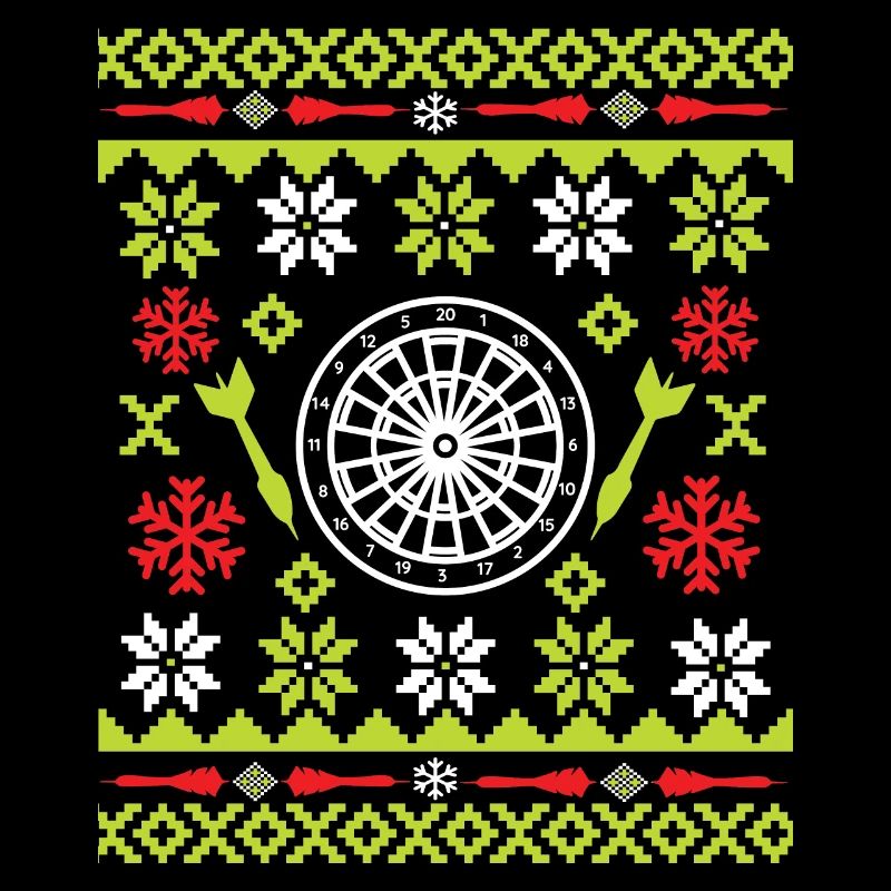 Fléchette de Noël au look de Noël moche - Rouge