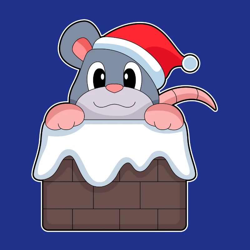 Mur de pierre de Noël de souris
