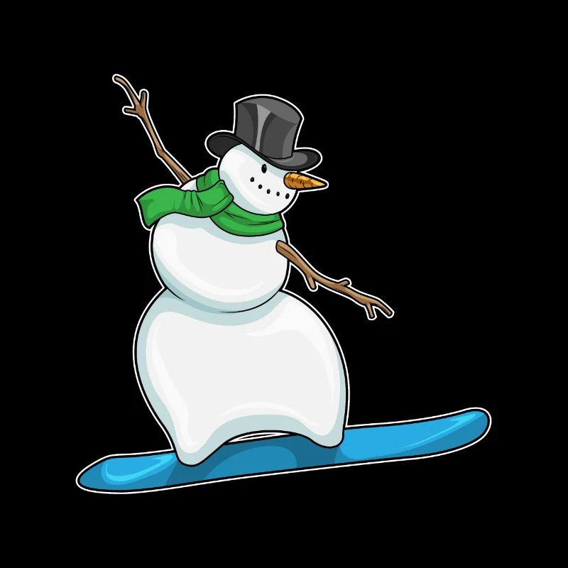 Schneemann Weihnachten Snowboard