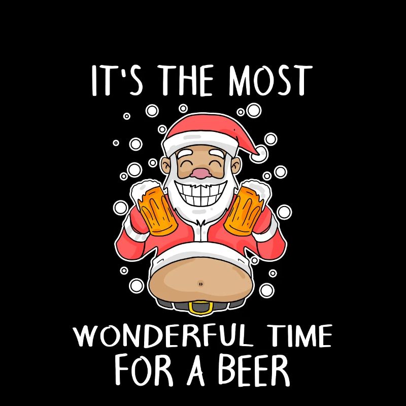 Weihnachtsmann Weihnachten Bier Spruch lustig