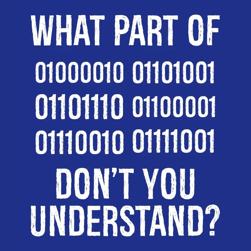 What Part of Binary Code Don't You Understand