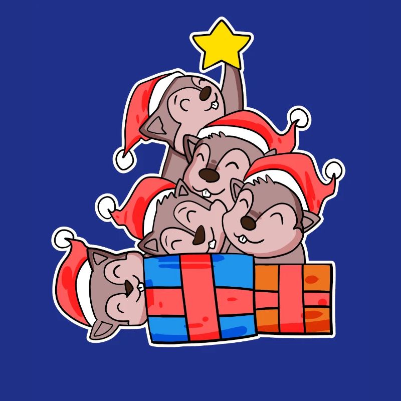 Squirrel Christmas Tree Christmas