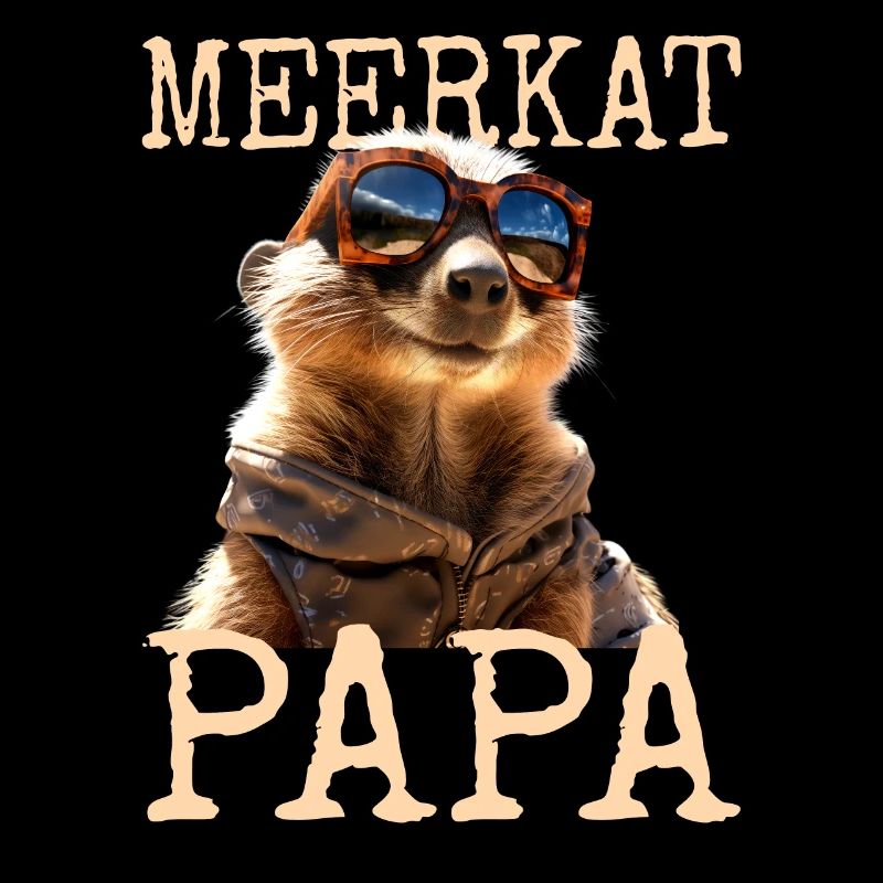 Meerkat Papa Daddy Dad Vatertag Süßes Erdmännchen