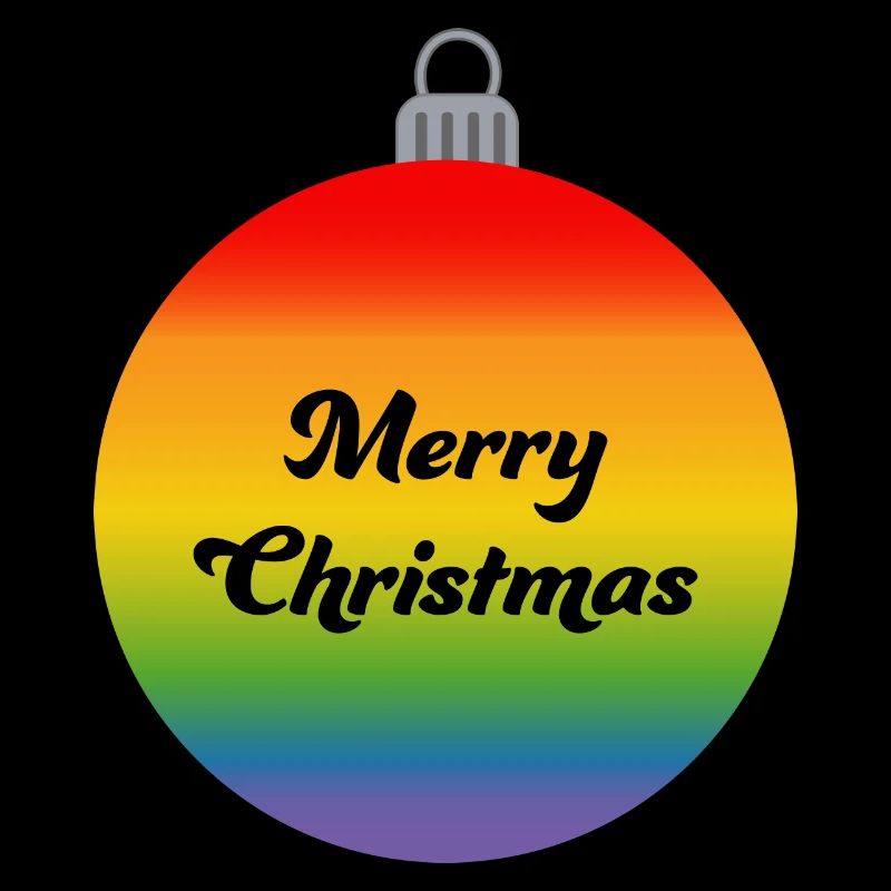 LGBTQI Merry Christmas Regenbogen Weihnachtskugel