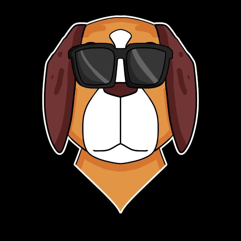 Bernhardiner Hund mit Brille - cooler Hund