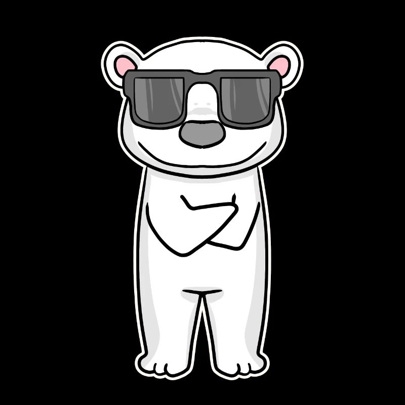 Eisbär mit Brille