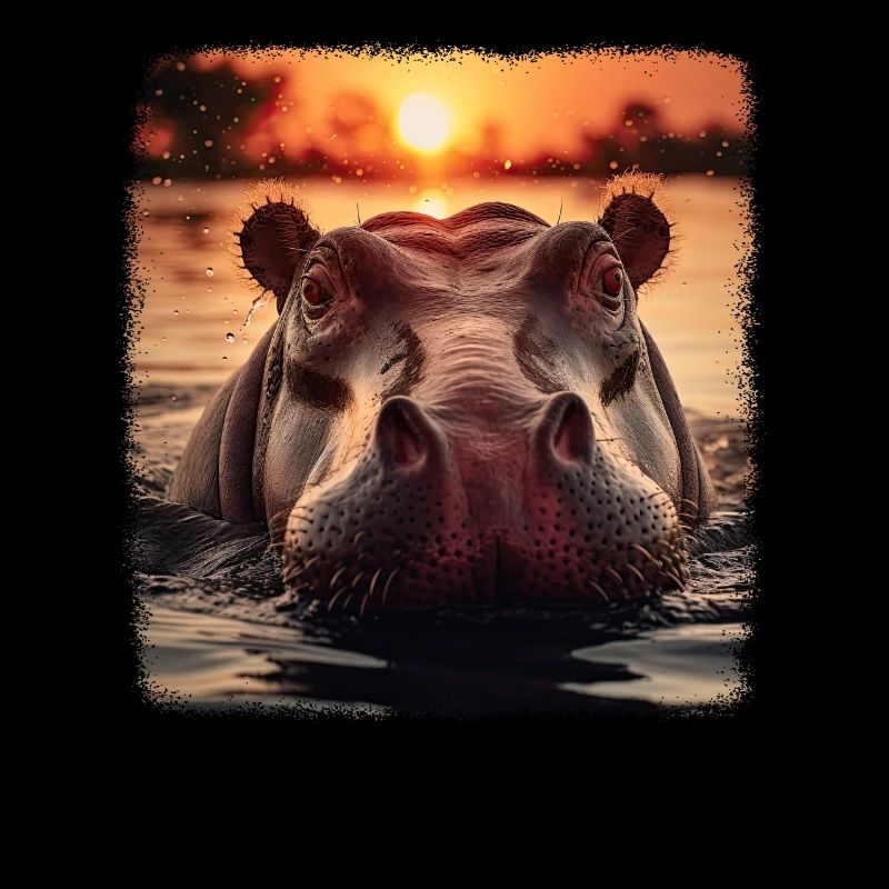 Hippopotames réaliste Hippopotame