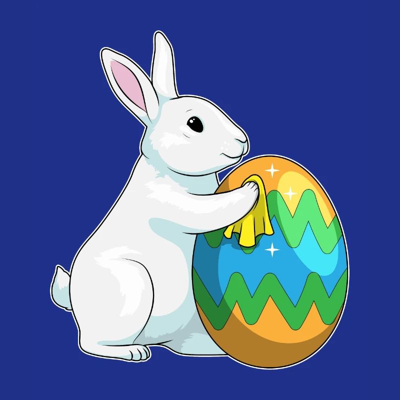 Bunny Easter Easter Egg Cleaning