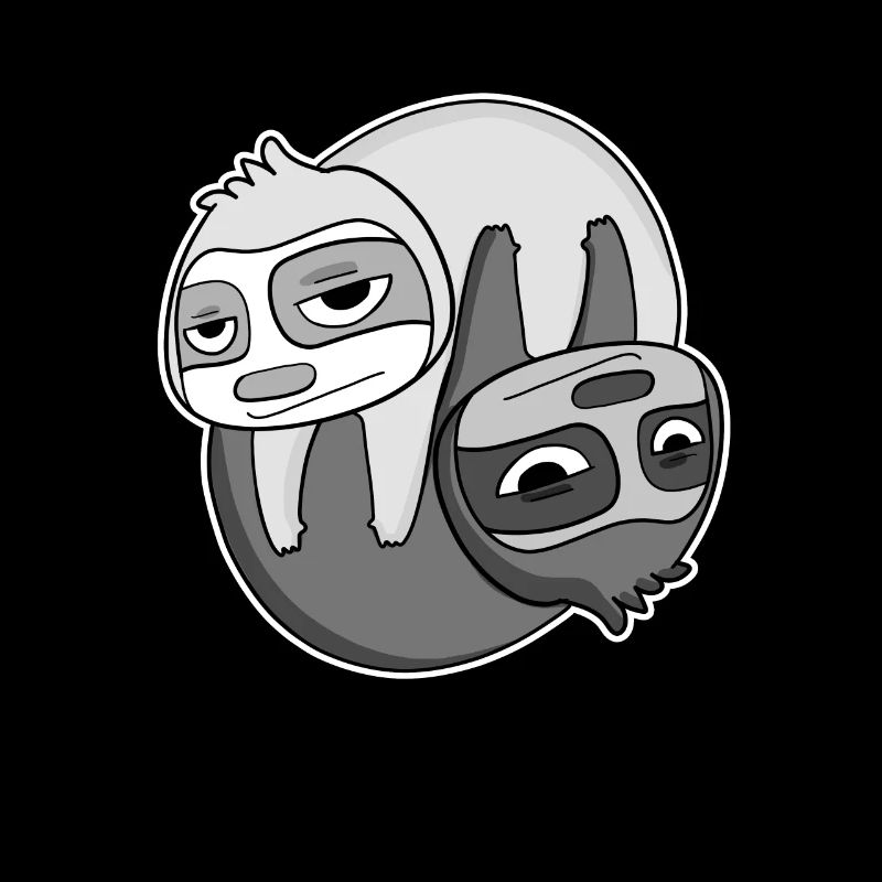 Yin Yang Zeichen Faultier