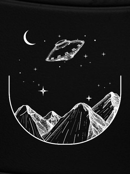 Berge Nachthimmel UFO