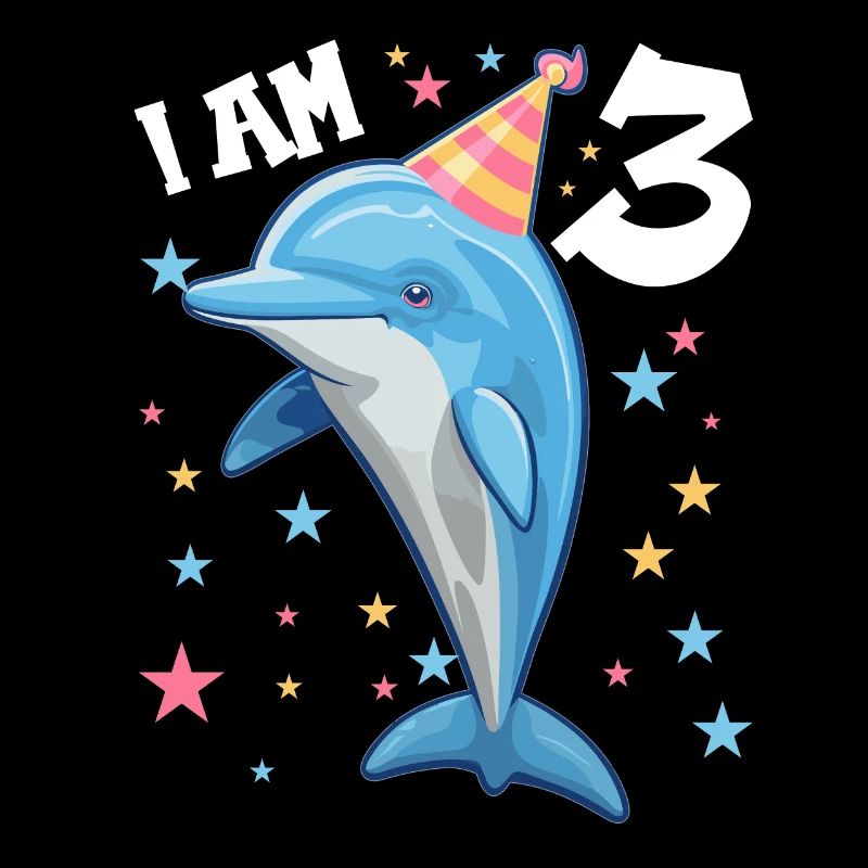 Ich bin 3 Jahre alt Delfine Delfin 3. Geburtstag