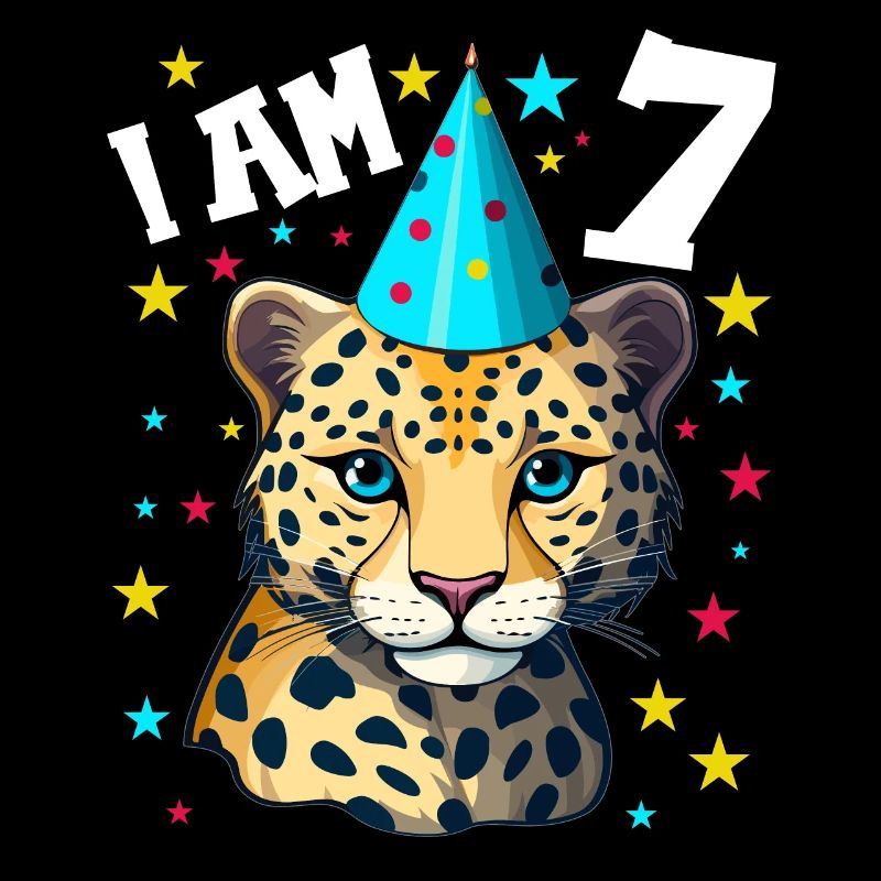 Ich bin 7 Jahre alt Leoparde Leopard 7. Geburtstag
