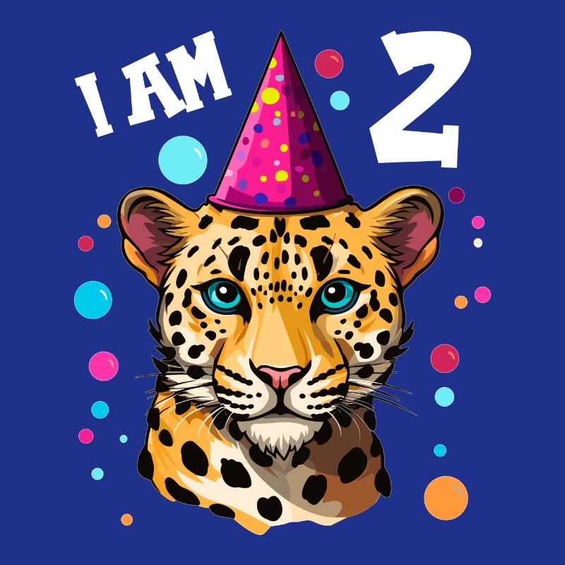 2. Geburtstag Ich bin 2 Jahre alt Leoparde Leopard