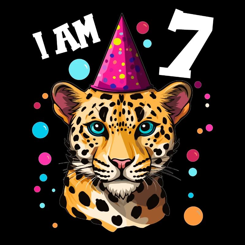 Ich bin 7 Jahre alt Leoparde Leopard 7. Geburtstag