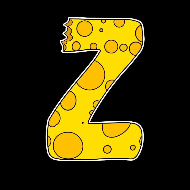 Buchstabe Z - Anfangsbuchstabe Z - Käse Motiv