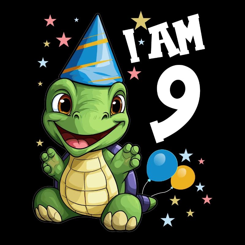 I'm 9 Turtles Turtle 9th Birthday
