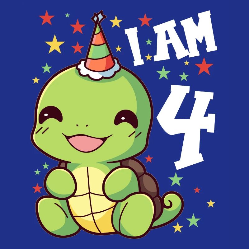 Ich bin 4 Schildkröten Schildkröte 4. Geburtstag