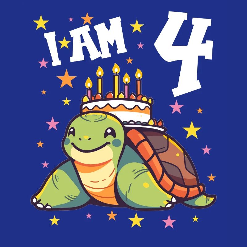 Ich bin 4 Schildkröten Schildkröte 4. Geburtstag