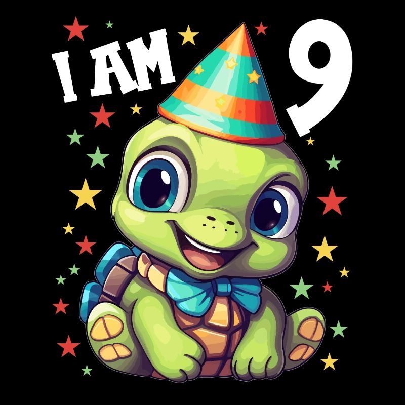 I'm 9 Turtles Turtle 9th Birthday