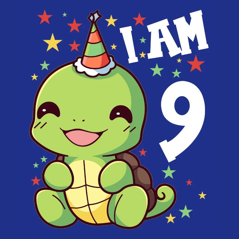 Ich bin 9 Schildkröten Schildkröte 9. Geburtstag