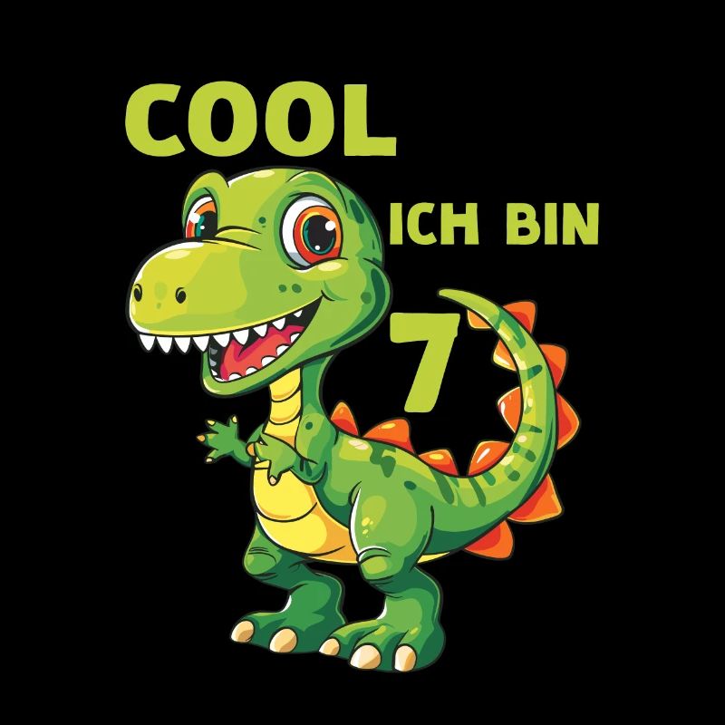 Dinosaurier 7 Geburtstag Dino 7 Jahre Spruch