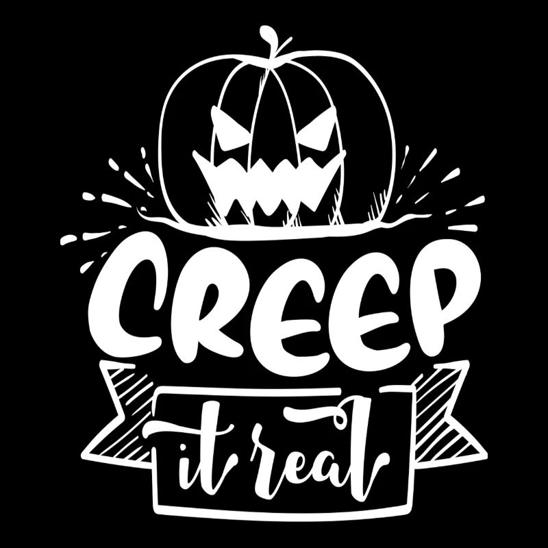 Creep it Real Pumpkin - white
