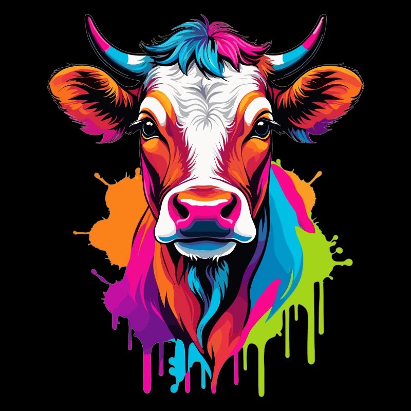 Vache colorée mignonne