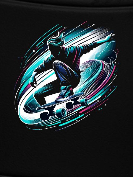 Longboarder auf Skateboard oder Longboard