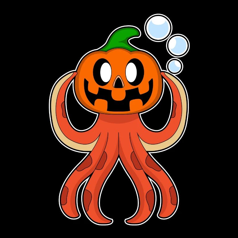 Octopus Halloween Pumpkin