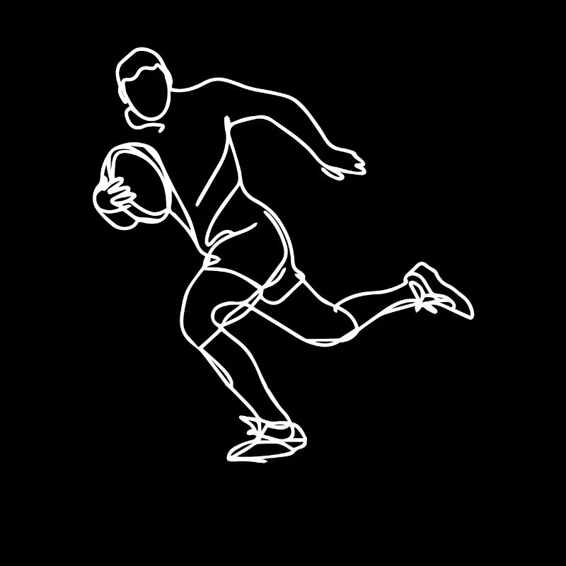 Dessin de joueur de rugby