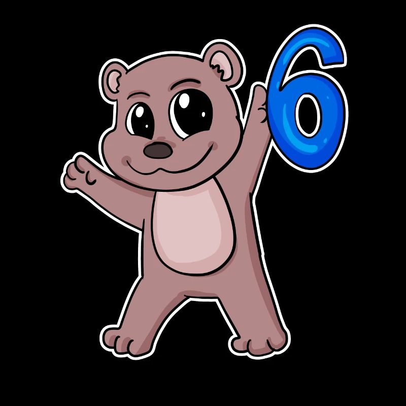 Ours motif 6e anniversaire - Six ans