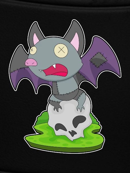 Bat Halloween Skull