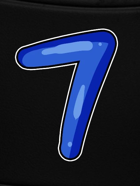 7 blue