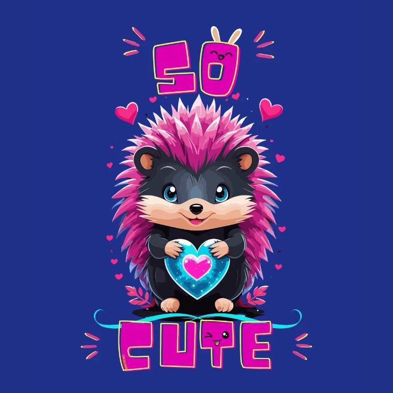 Hérisson cœur bleu - So cute