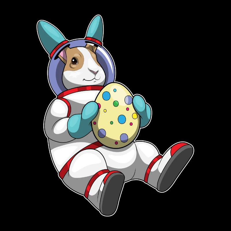 Lapin de Pâques Oeuf de Pâques astronaute