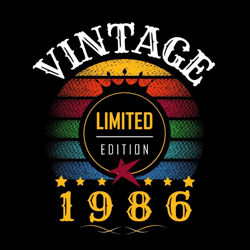 Vintage rétro année 1986 sunset