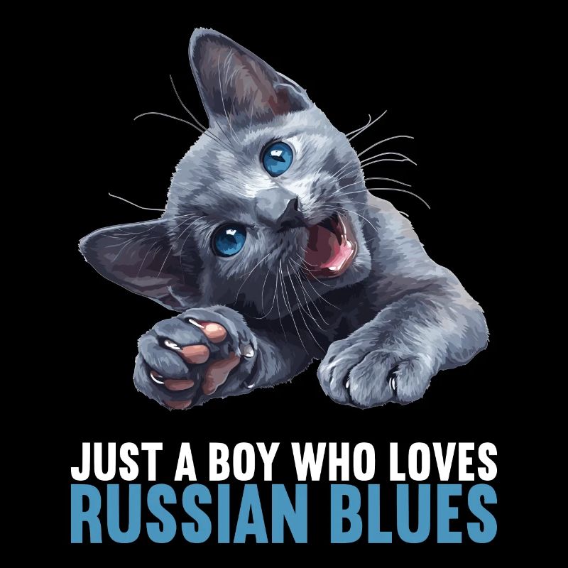Chat bleu russe Russisch Blau Katze