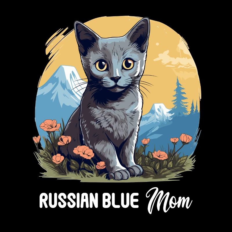 Chat bleu russe Russisch Blau Katze