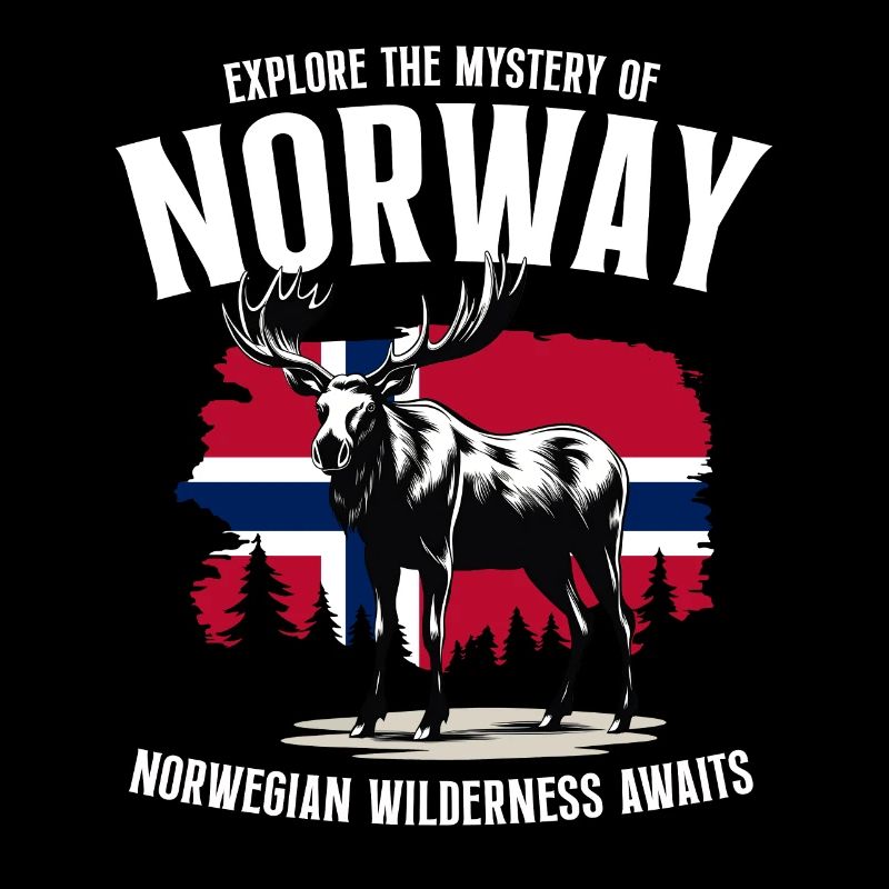 Norway Adventure: Moose and Norwegian Flag