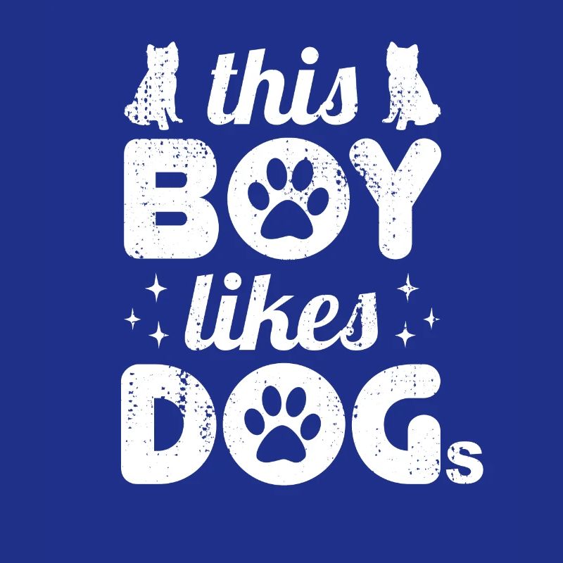This boy likes dogs
