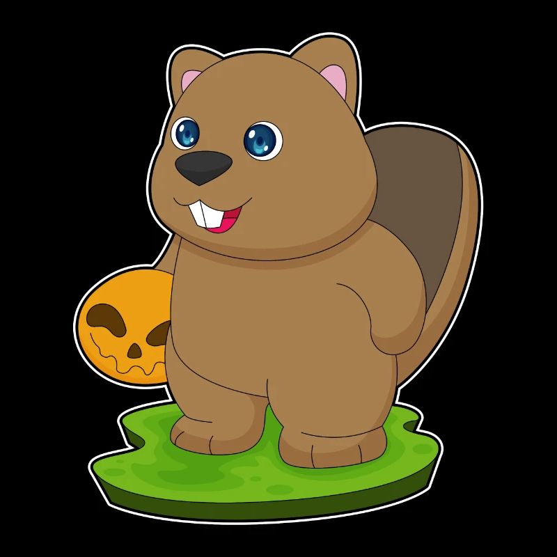 Castor Halloween citrouille