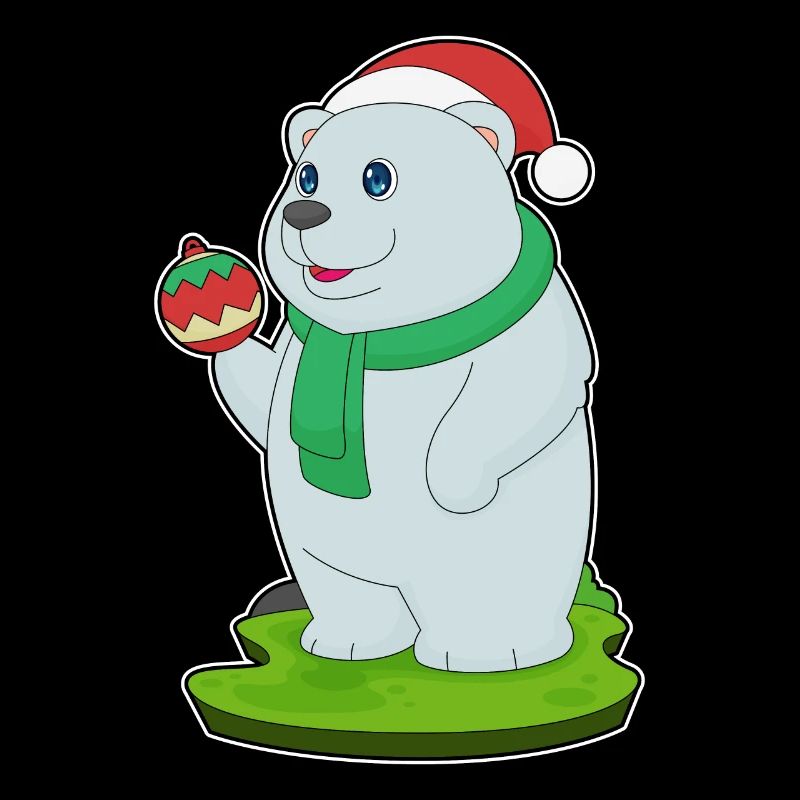 Eisbär Weihnachten Weihnachtsglocke