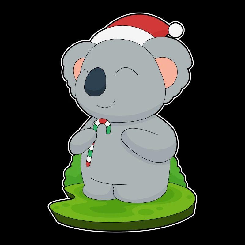 Koala Christmas Candy Cane