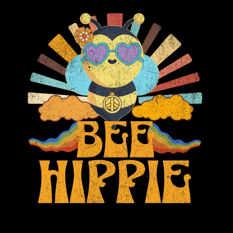 Bee Hippie Biene Peace