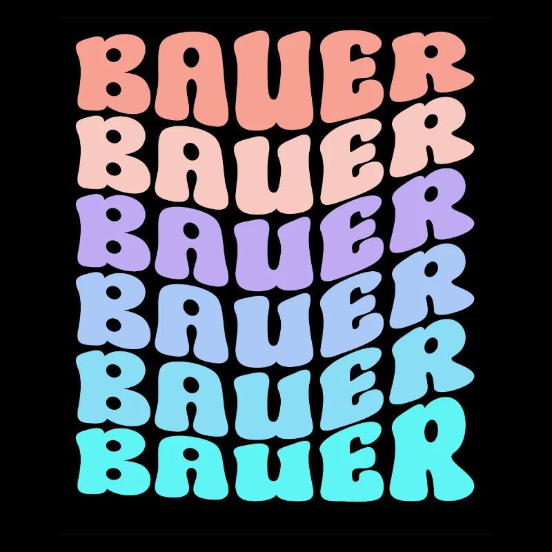 Lettrage Bauer vibrant Style rétro cool